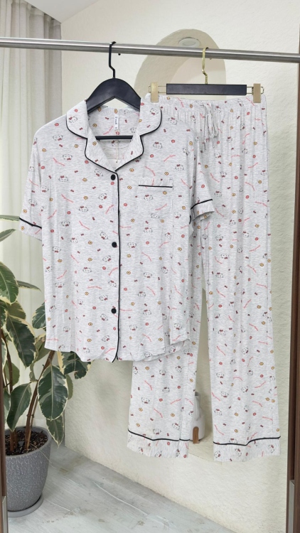 بيجامه قطعتين 3046 فاتح 