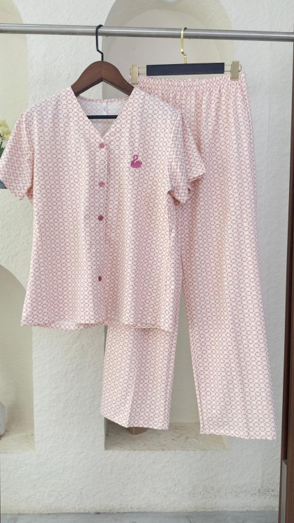 بيجامه قطعتين 3329 غامق 