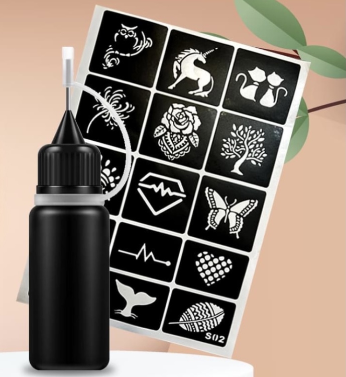 حبر التاتو + ستيكر رسمات مختلفة