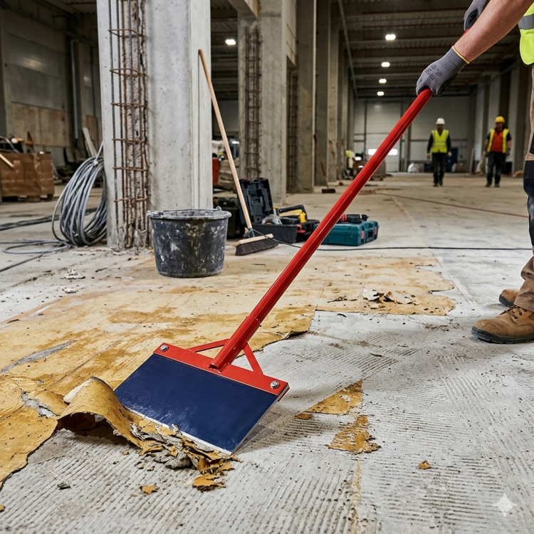 مشحاف حديد  برتقالي طويل 