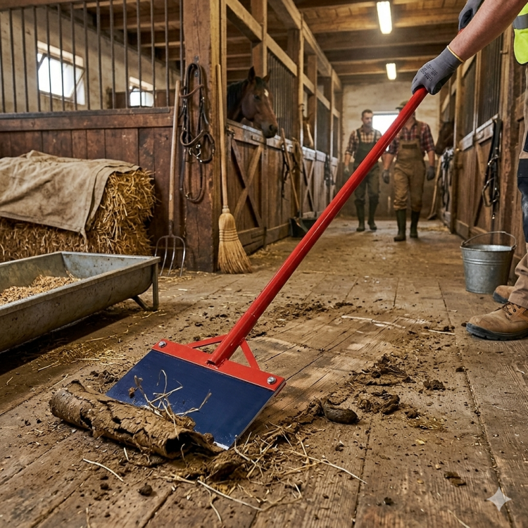 مشحاف حديد  برتقالي طويل 