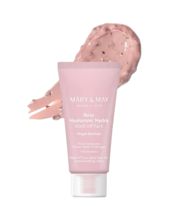 Mary&May, Rose Hyaluronic Hydra Wash Off Mask Pack Mini