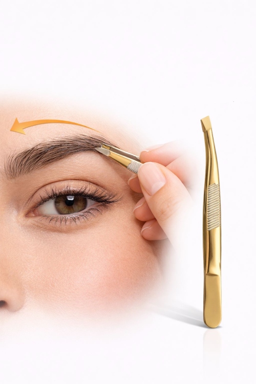 ملقط حواجب رأس مائل من weiwei