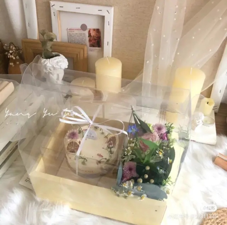 علب شفاف 24×16 لون اصفر 