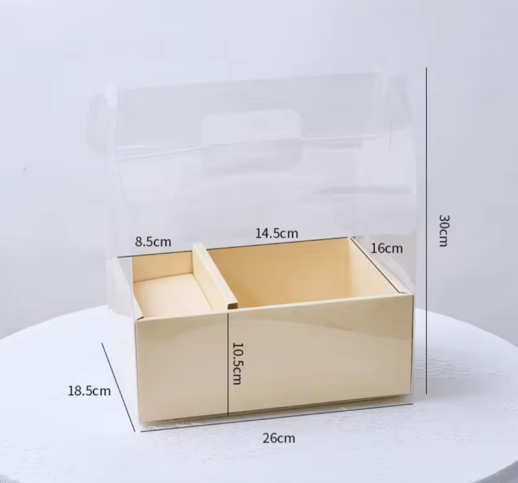 علب شفاف 24×16 لون اصفر 