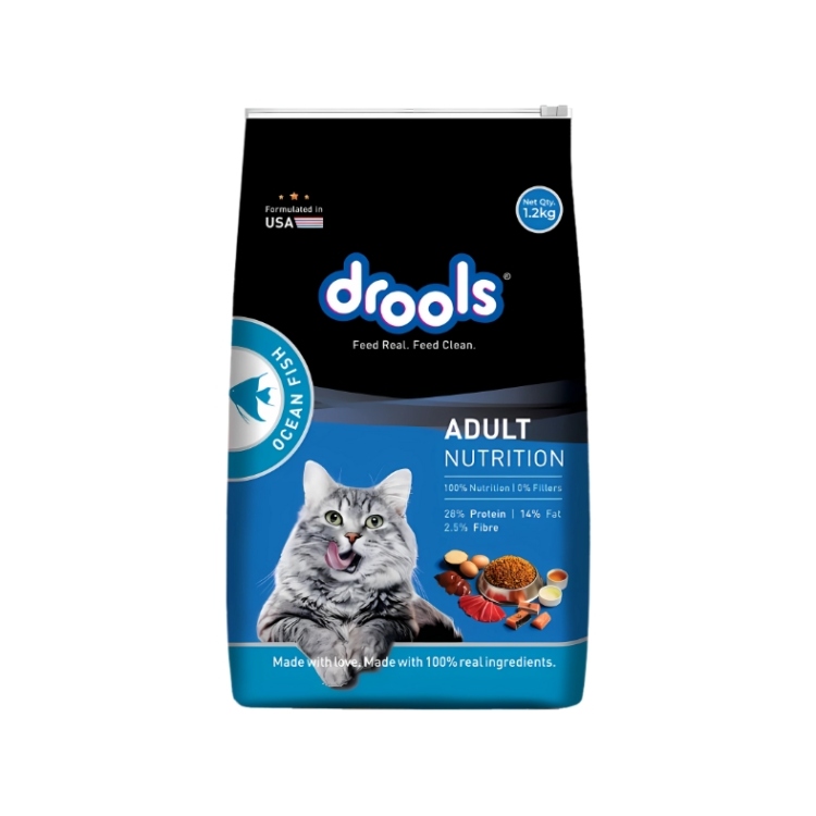 درولز طعام جاف للقطط بنكهة أسماك المحيط