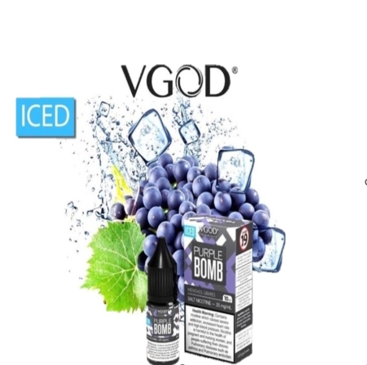 VGod Iced Purple Bomb SaltNic - 10ml - 20mg Nicotine  