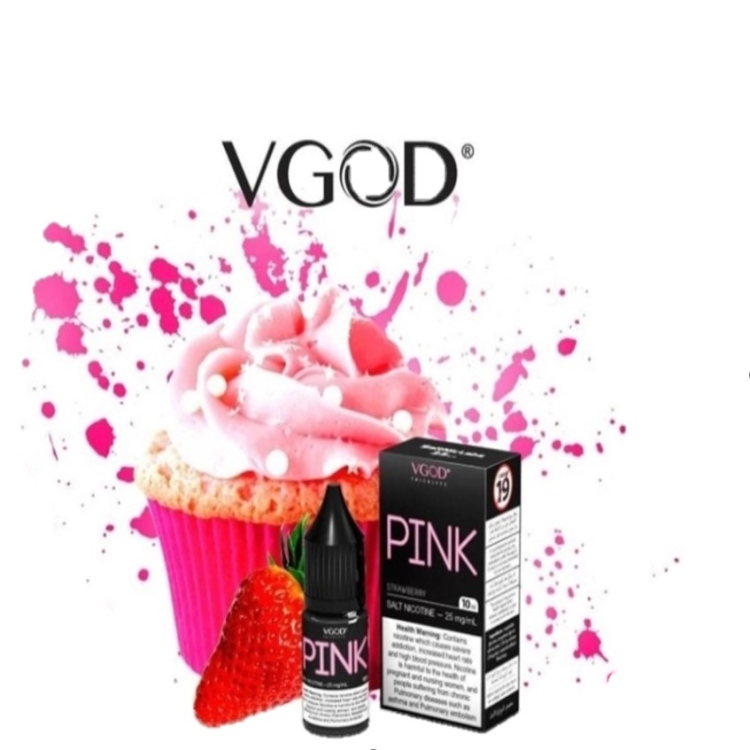 VGod Pink Saltnic, Strawberry Cake,  Vape Juice 
