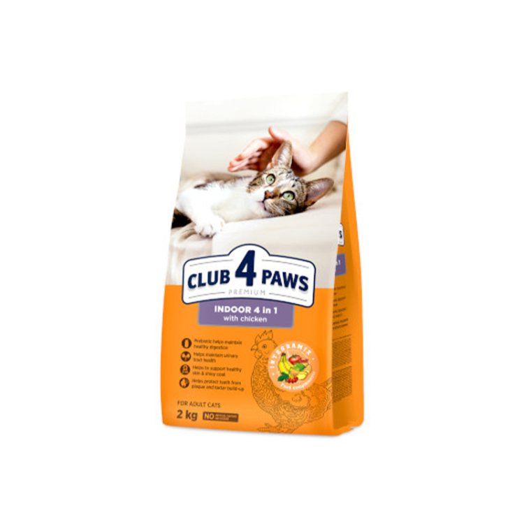 كلب فور باوز طعام جاف للقطط البالغة المنزلية بتركيبة 4 في 1