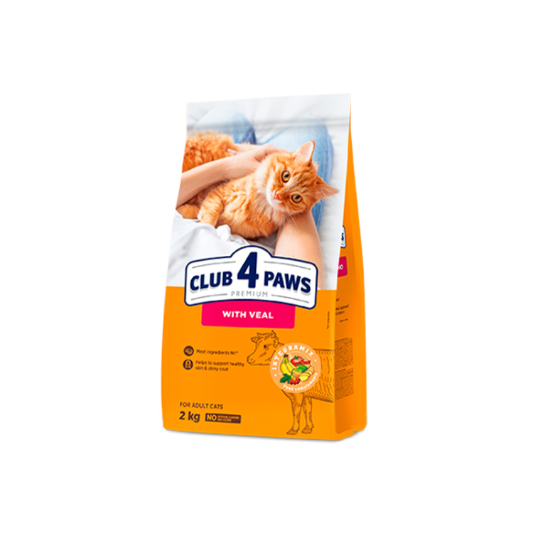 كلب فور باوز طعام جاف للقطط البالغة بنكهة لحم العجل