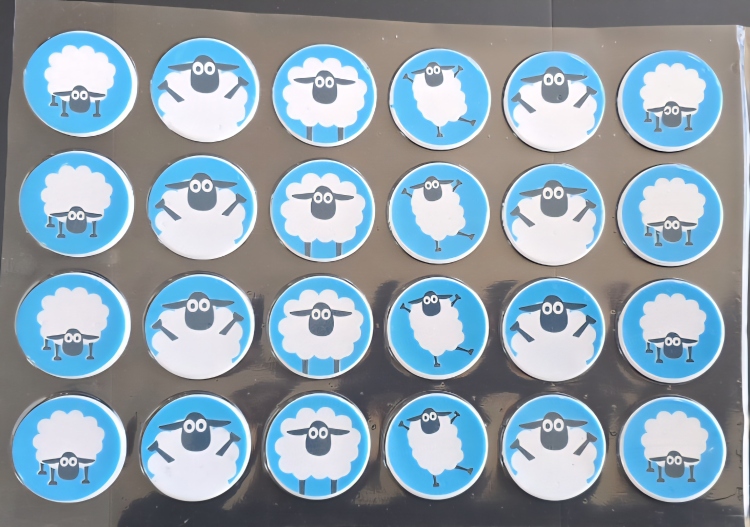 ترانسفير عيد خاروف 5 سم 3 ورقات 