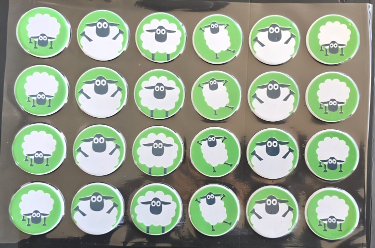 ترانسفير عيد خاروف 5سم 3 ورقات