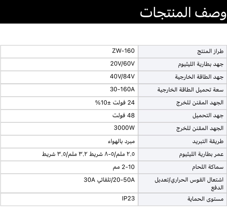 ماكنة لحام mma لا سلكية تعمل بالشحن