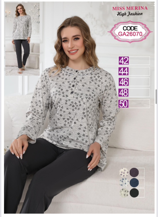 42-50 بيجامه كم قطن 26070