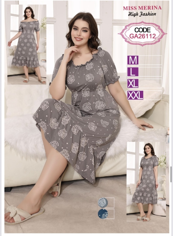 فستان بيتي 26112 متوفر لون رمادي 