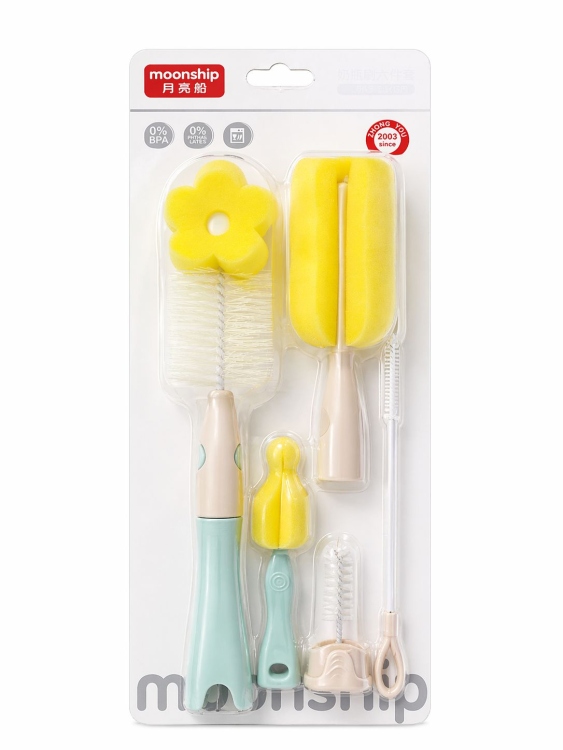 مجموعة فراشي تنظيف رضاعات الأطفال 6 قطع من موون شيب