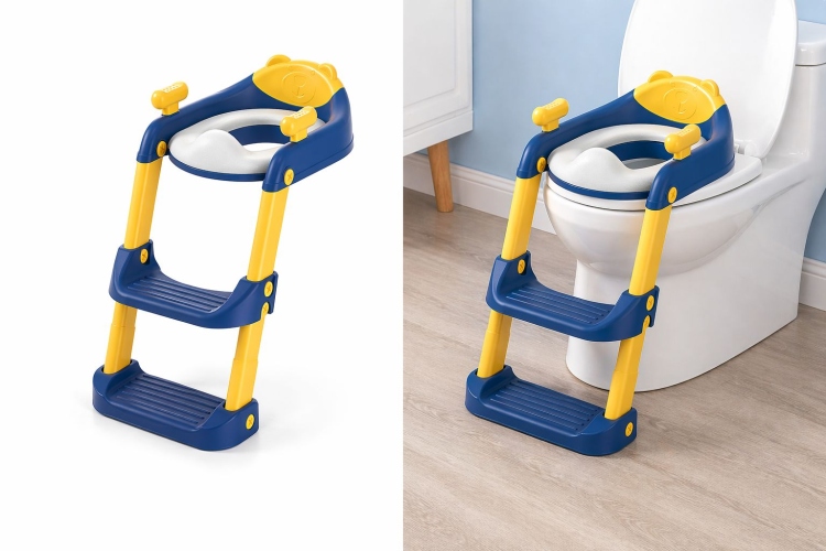 مقعد حمام للأطفال مع درج نوع ممتاز 