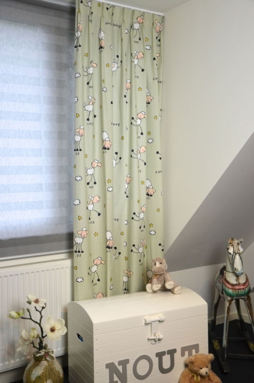 Customized boys sheep curtains