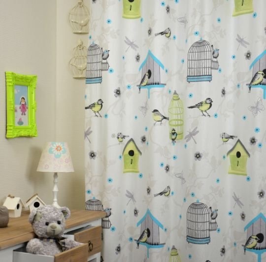 Customized boys bird curtains