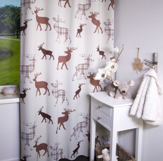 Customized boys deer curtains