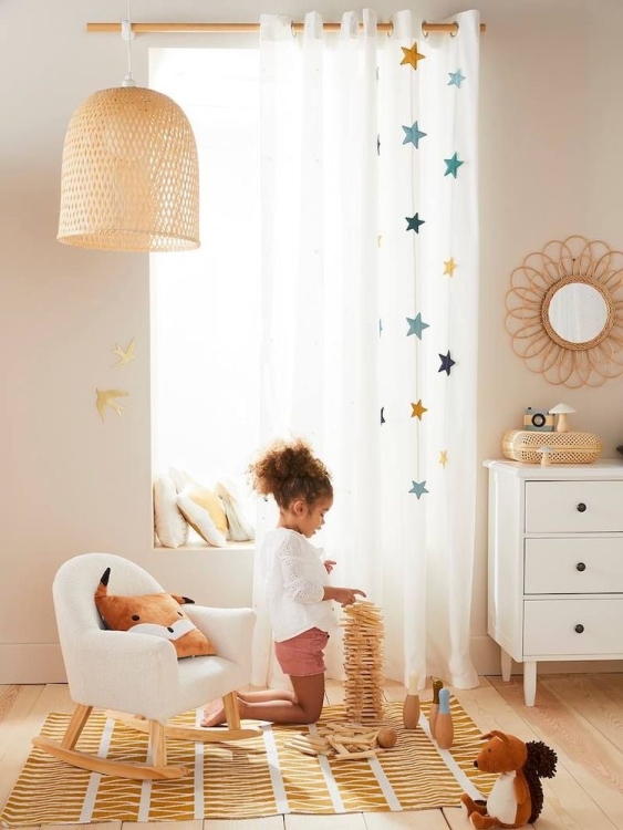 Customized stars girl’s curtains