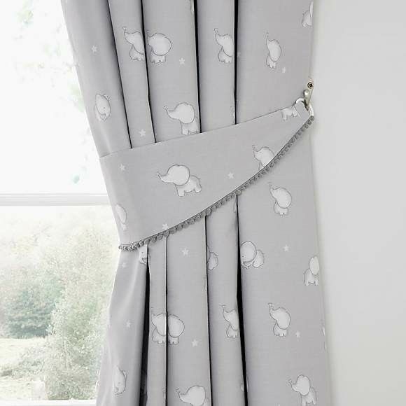 Customized boys elephant curtains