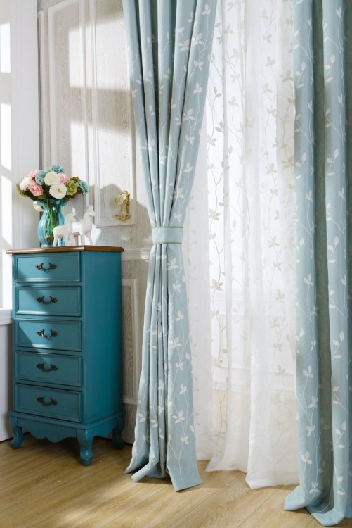 Customized girls flowers curtains