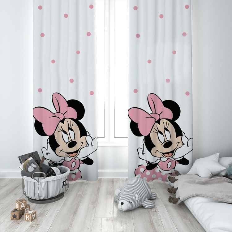 Customized girls Mickey Mouse curtains