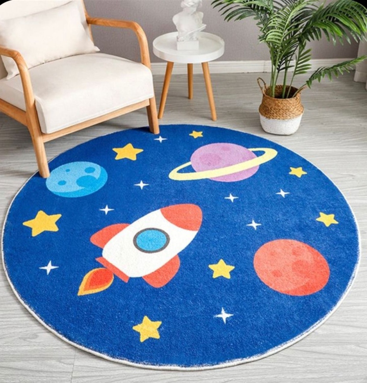 Customized boys space rugs