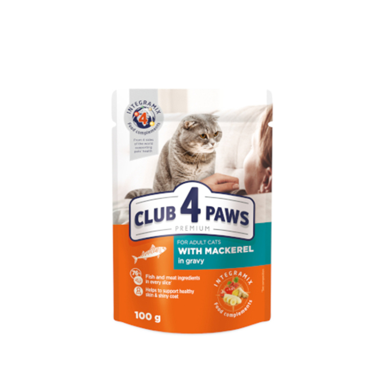 كلب فور باوز بسمك الماكريل مع المرق