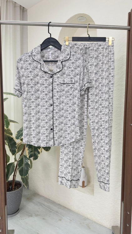 بيجامه قطعتين قطن 3109