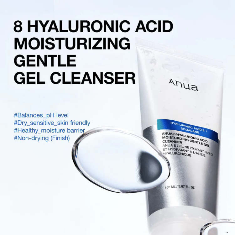 Anua, 8 Hyaluronic Acid Moisturizing Gentle Gel Cleanser