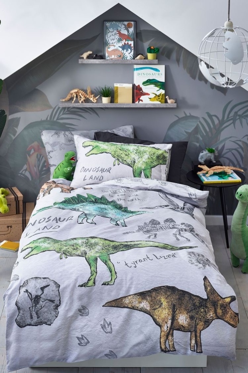 Customized dinosaur bedding set