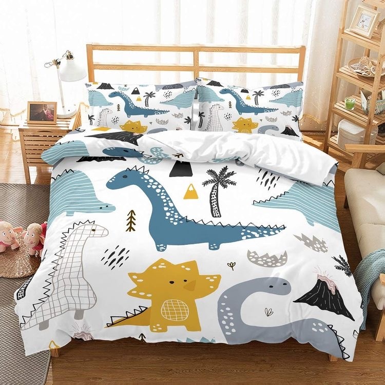 Customized dinosaur bedding set