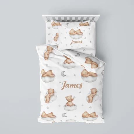 Customized bear bedding set