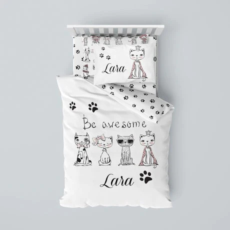 Customized cat bedding set