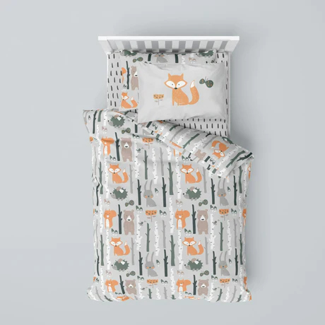 Customized fox bedding set