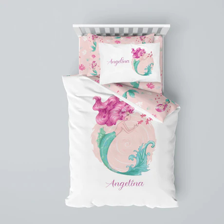 Customized mermaid bedding set