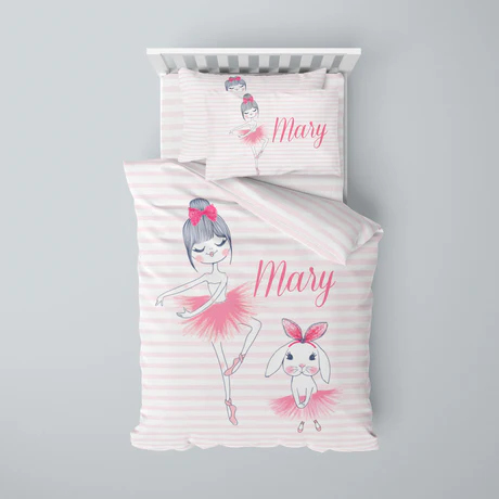Customized ballet bedding set
