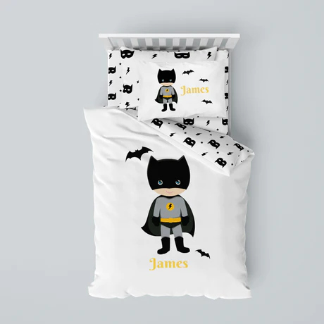 Customized bat man bedding set