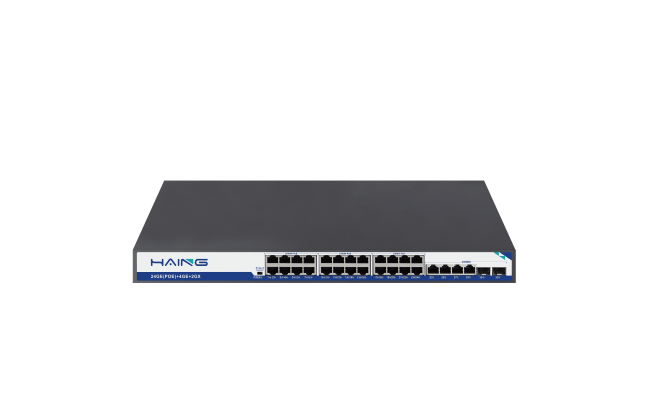HAING HI-SW2406K 10/100/1000 GIGABIT 24 PORT SMART POE SWITCH WITH 2 PORT SFP