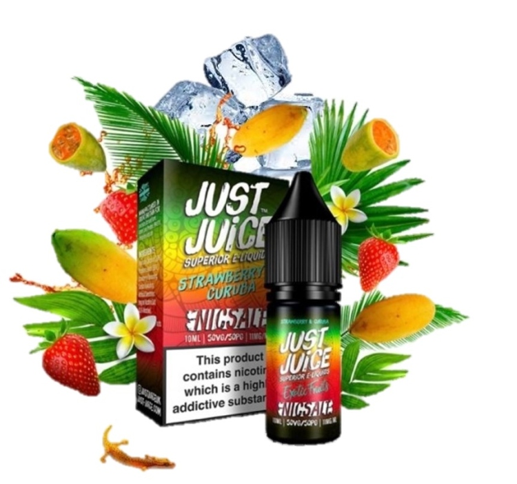 Just Juice Strawberry & Curuba On Ice Saltnic, Vape Juice 