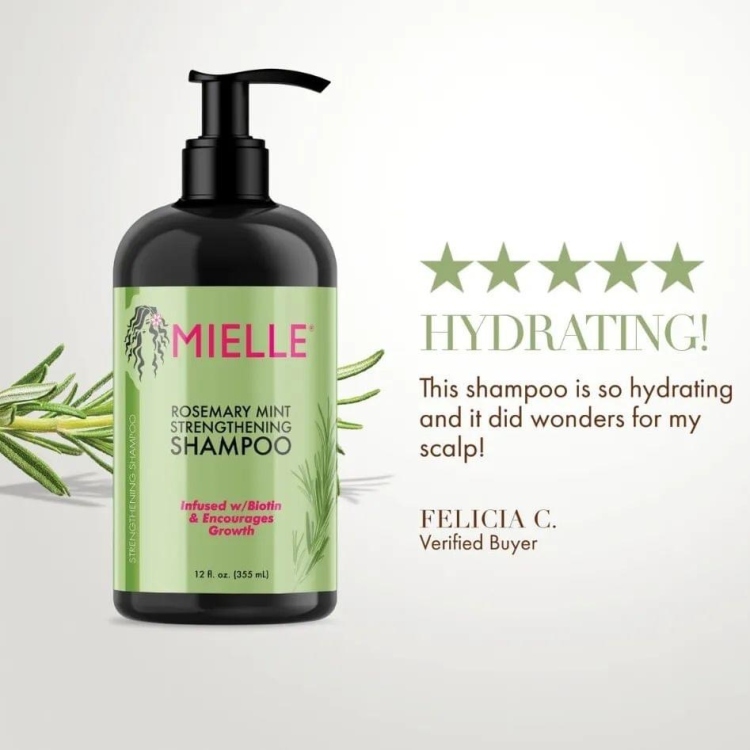 Rosemary Mint Mielle Organic  Strengthening Shampoo شامبو الروزماري العضوي 