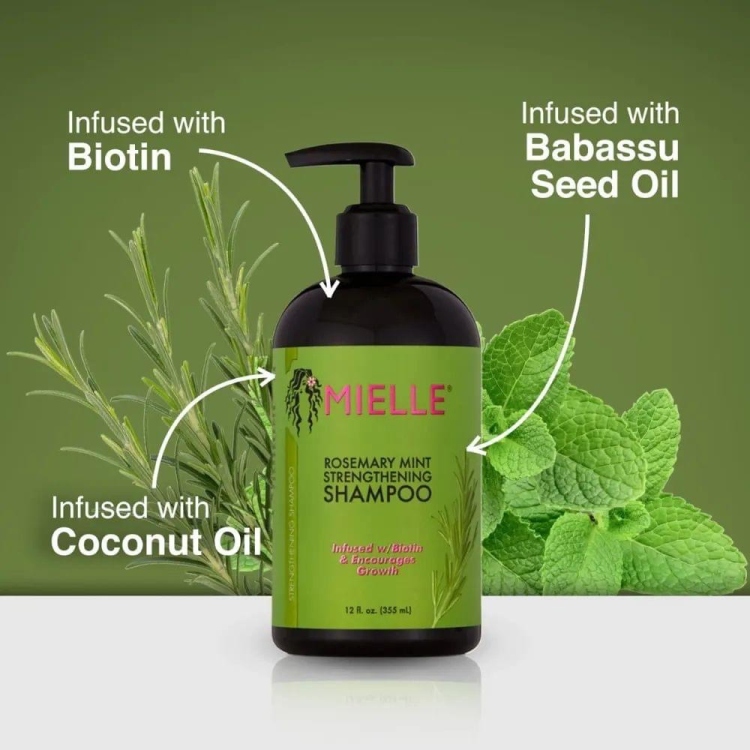 Rosemary Mint Mielle Organic  Strengthening Shampoo شامبو الروزماري العضوي 