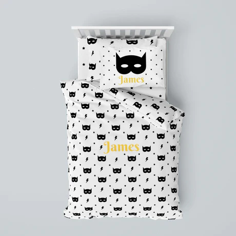 Customized bat man bedding set