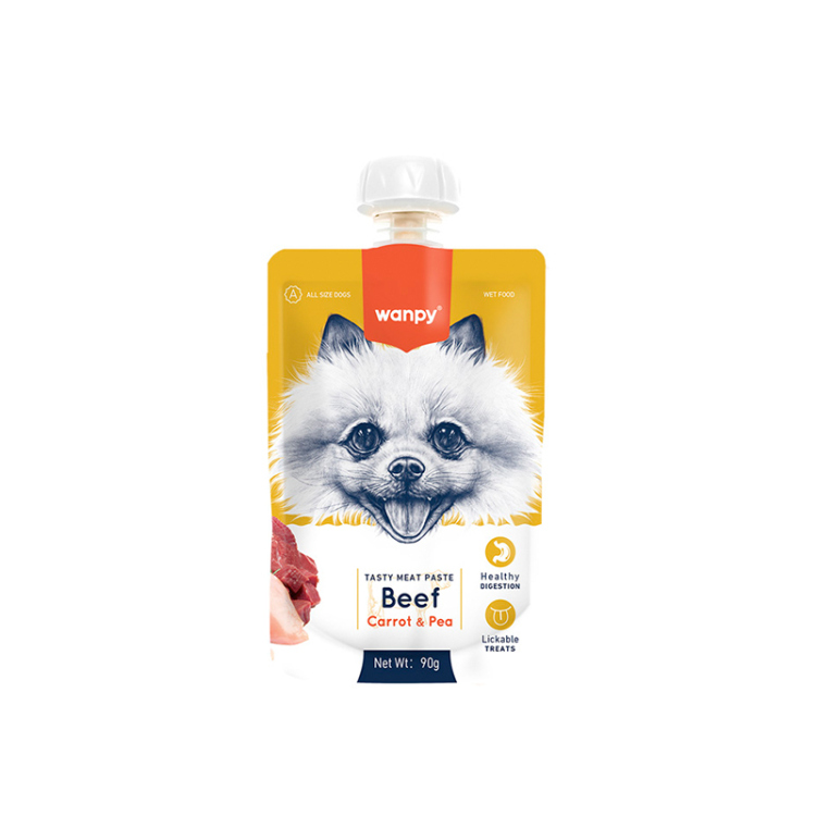 وانبي، معجون لحم البقر مع الجزر والبازلاء للكلاب