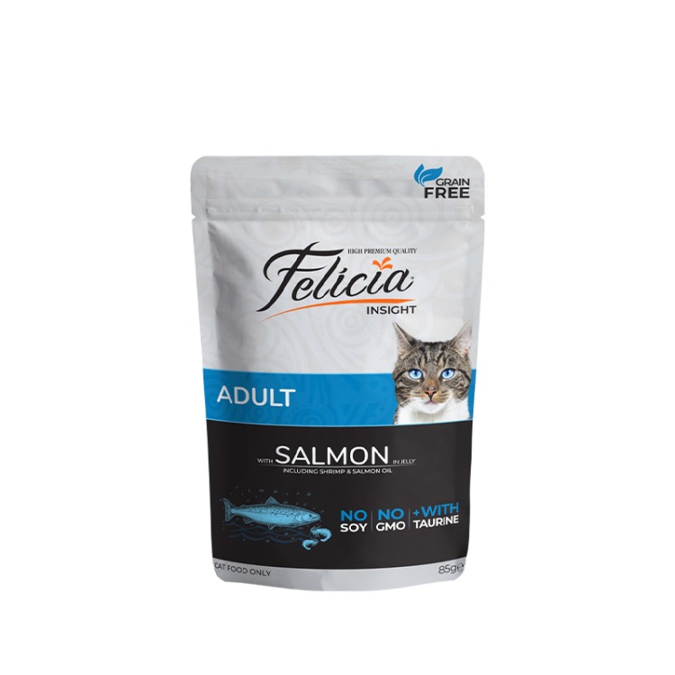 فيليسيا طعام رطب للقطط البالغة بالسلمون