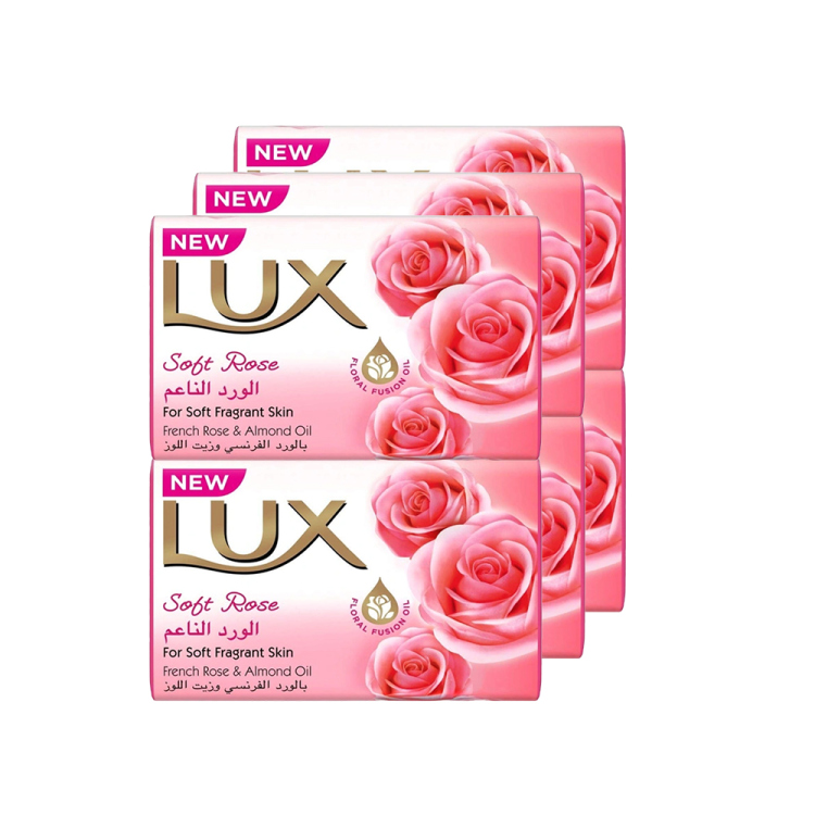 لوكس صابون الورد 175 جرام 6 حبات