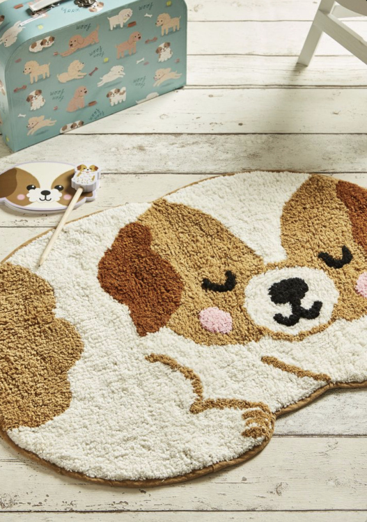 Customized boys dog rug