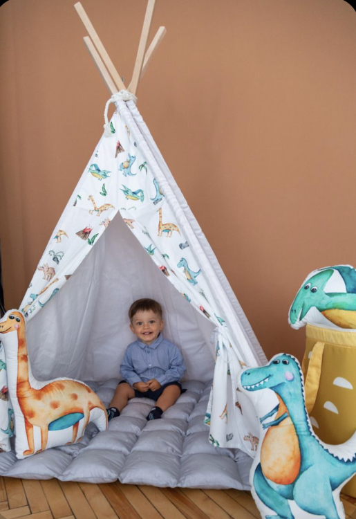 Customized dinosaur tent